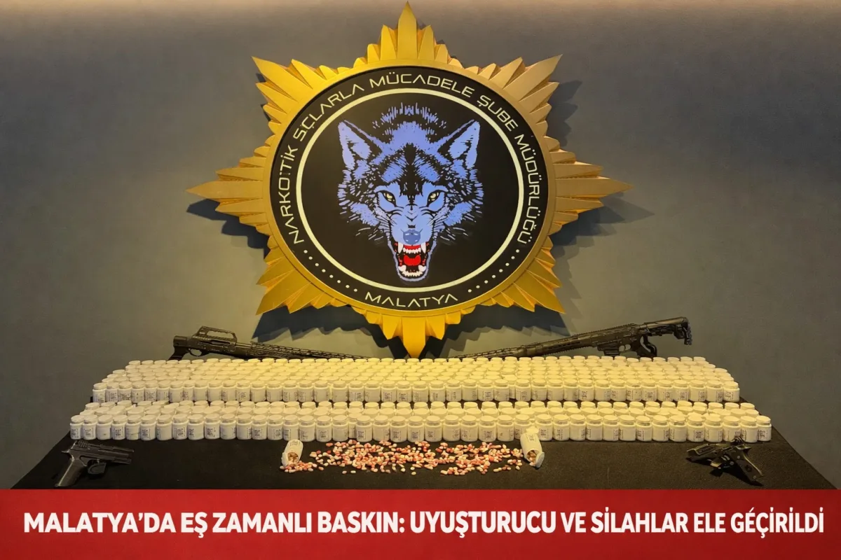 Malatya’da Eş Zamanlı Baskın: Uyuşturucu ve Silahlar Ele Geçirildi